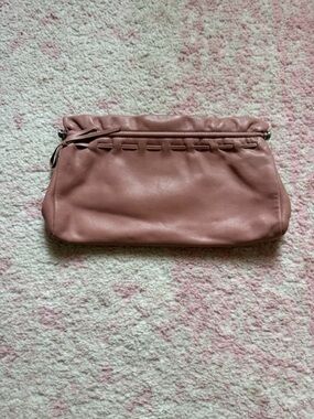 Ann Taylor Mauve Genuine Leather Clutch NWOT​